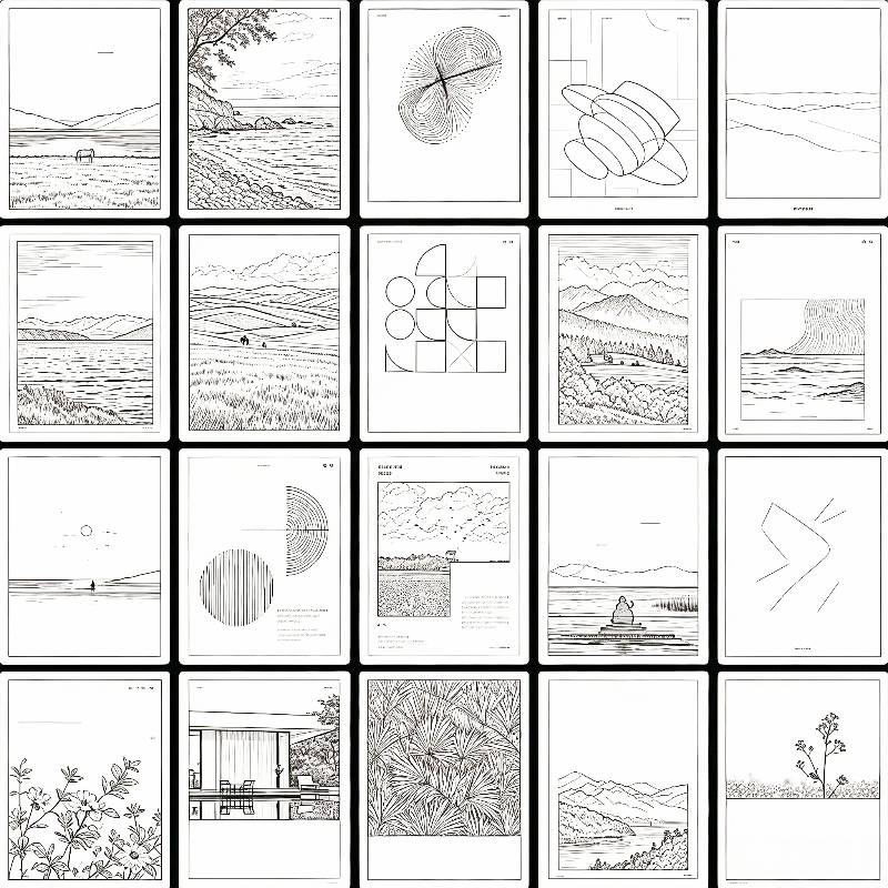 Premium E-Reader Screensaver Collection – 30 Curated Designs