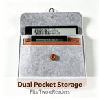 Premium 4-Pocket Thick Felt Sleeve for 10.5" eReader