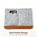 Premium 4-Pocket Thick Felt Sleeve for 10.5" eReader