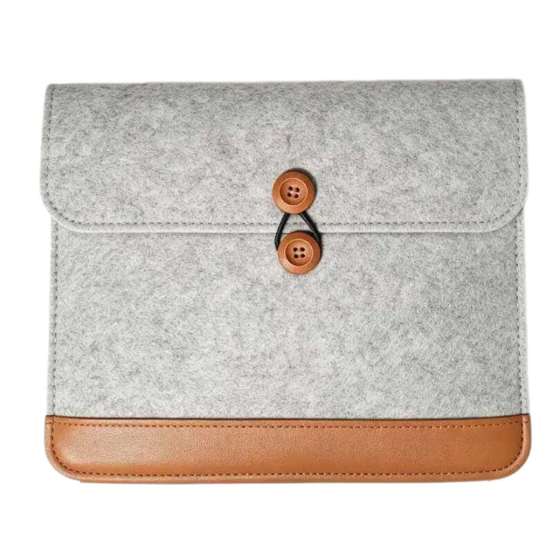 Premium 4-Pocket Thick Felt Sleeve for 10.5" eReader