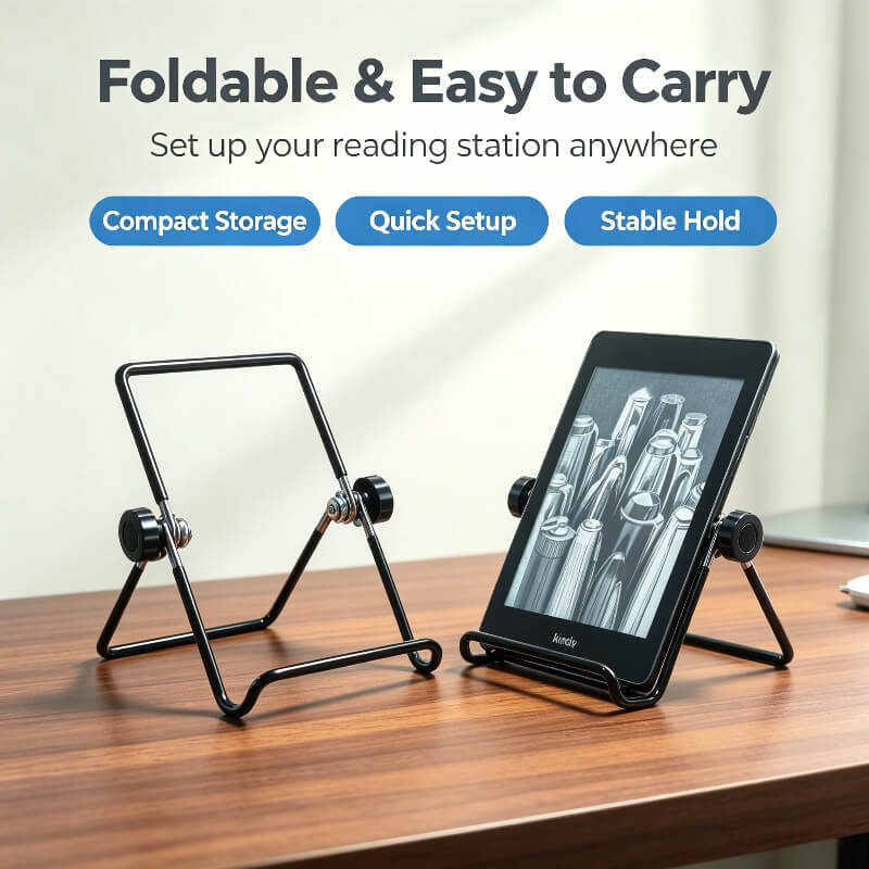 Stable Foldable Reading Stand for 6-13" eReader | Multi-Angle Adjustable